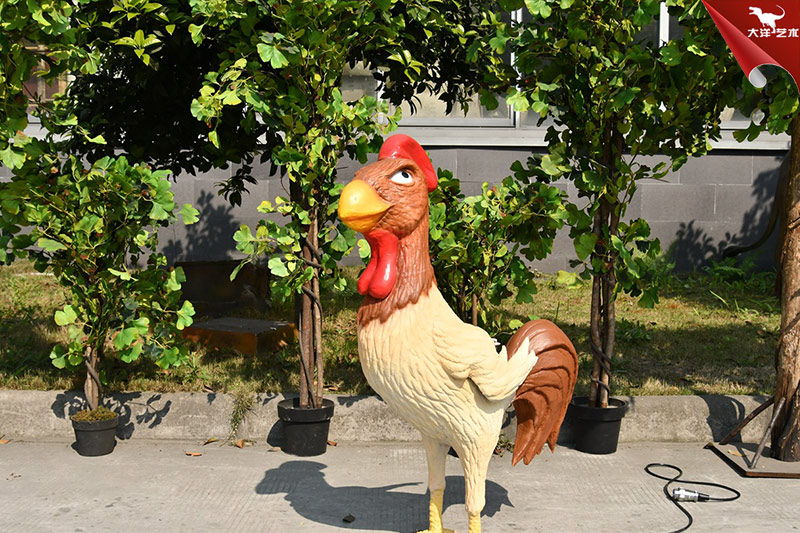 卡通動(dòng)物雕塑，仿真公雞