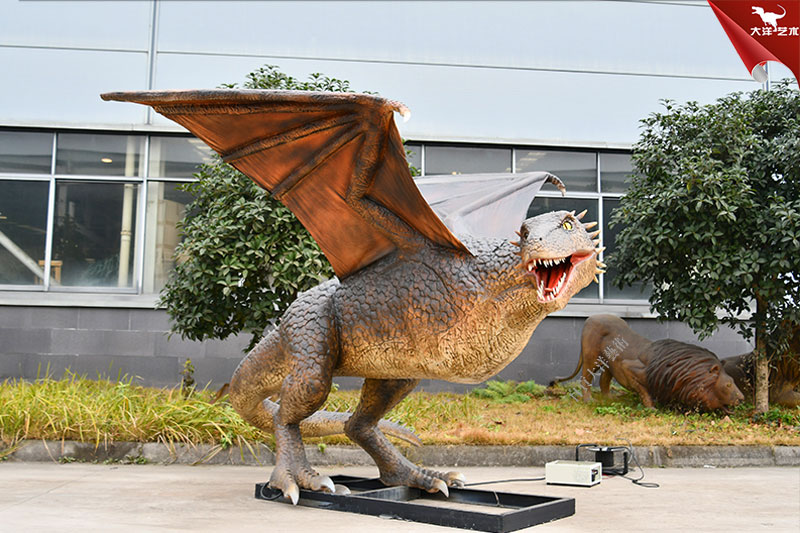 仿真飛龍模型，能動(dòng)會(huì)叫的仿真西方龍模型 